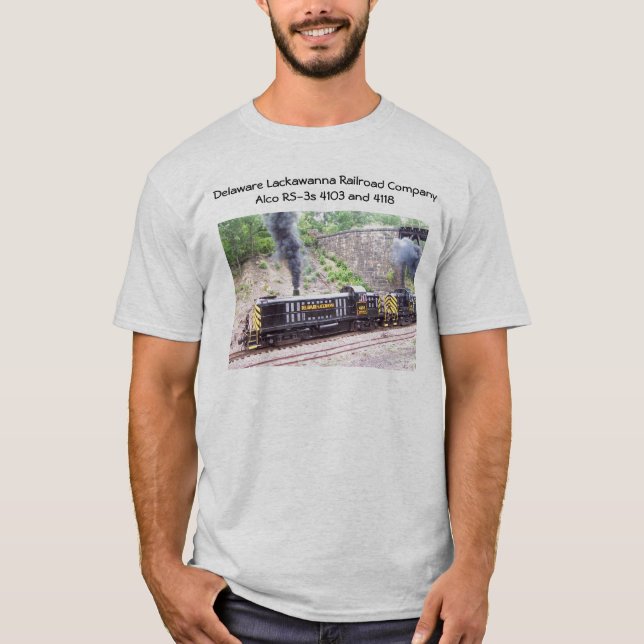 T-shirts Delaware Lackawanna Estrada de ferro Empresa Alco (Frente)