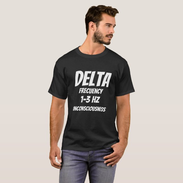 T-shirts delta 1-3 Hz frequência de inconsciência (Frente Completa)