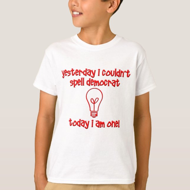 T-shirts democrata engraçado (Frente)
