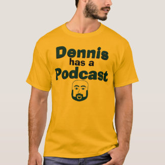 T-shirts Dennis tem um Podcast - laranja