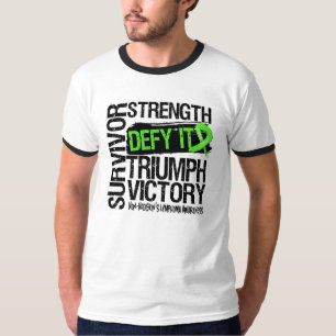 T-shirts Desafio do sobrevivente do linfoma Non-Hodgkin ele