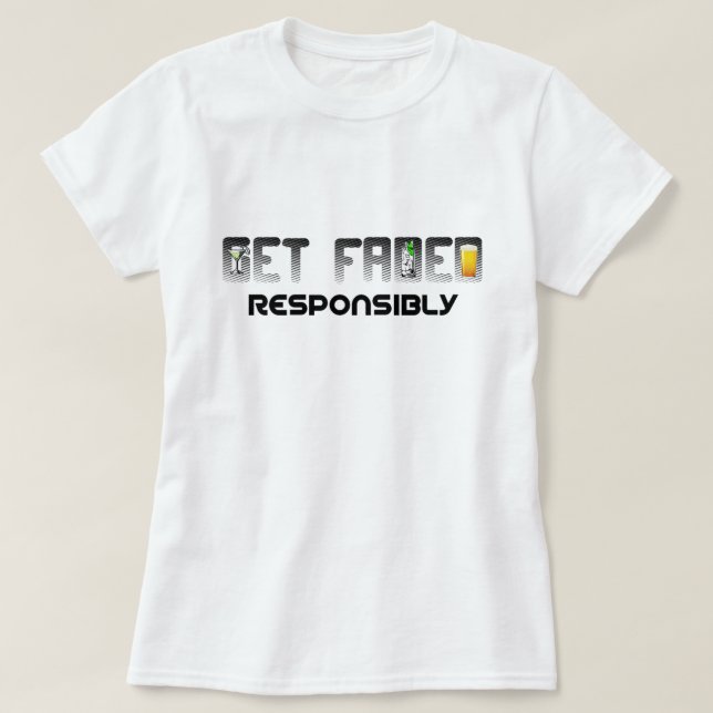 T-shirts Desbote-Se Com Responsabilidade (Frente do Design)