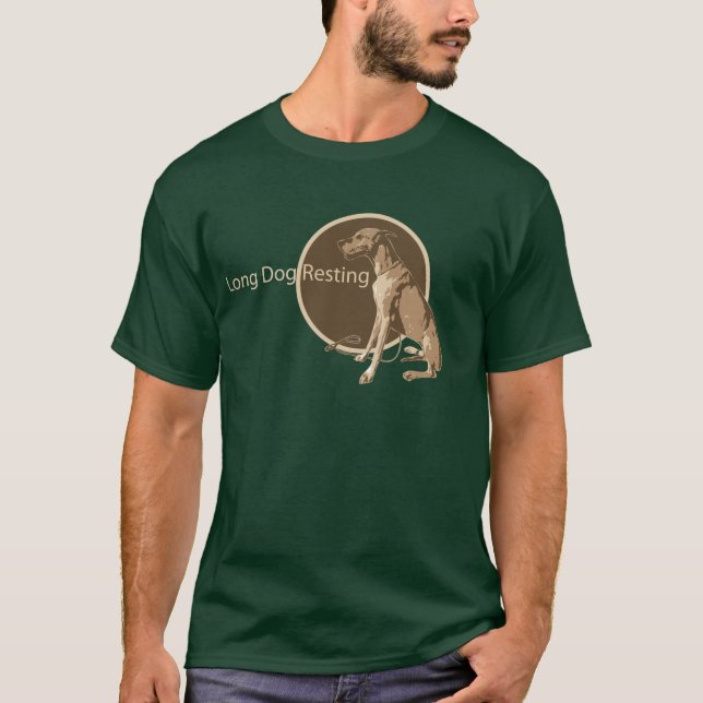 T-shirts Descanso longo do cão (Frente)