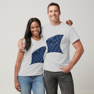 T-shirts Descascando a xadrez azul
