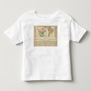 T-shirts Descoberta européia do mapa do atlas de América