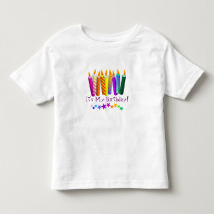 T-shirts Desejos coloridos da vela do aniversário