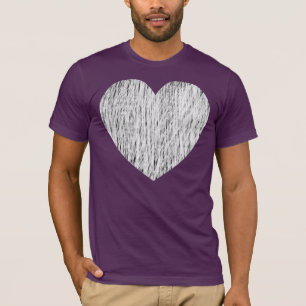 T-shirts Desenhado à lápis - Branco sobre preto