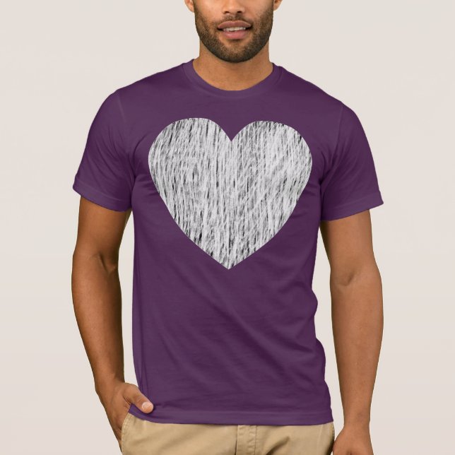 T-shirts Desenhado à lápis - Branco sobre preto (Frente)