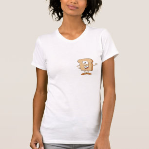 T-shirts desenho animado de torrada de pão de bobo feliz