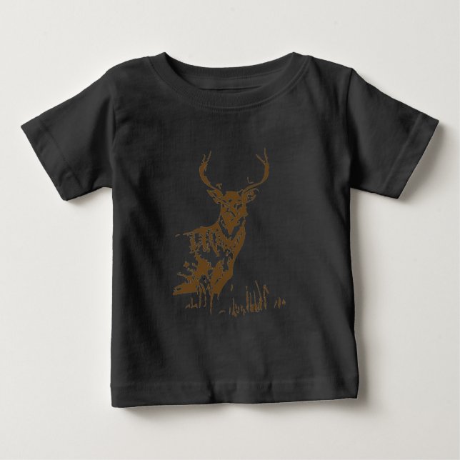 T-shirts Desenho artístico de pinto castanho (Frente)