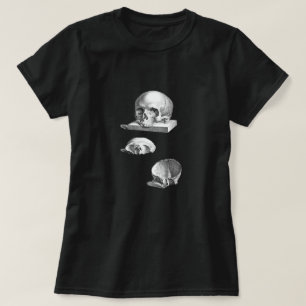 T-shirts Desenho da Anatomia do Crânio e dos Ossos