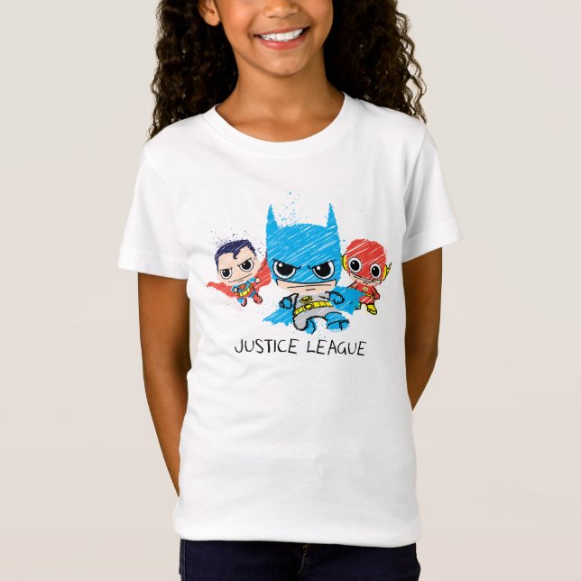 T-shirts Desenho da Mini Justice League (Frente)