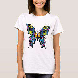 T-shirts Desenho de borboleta para senhoras Papillon.