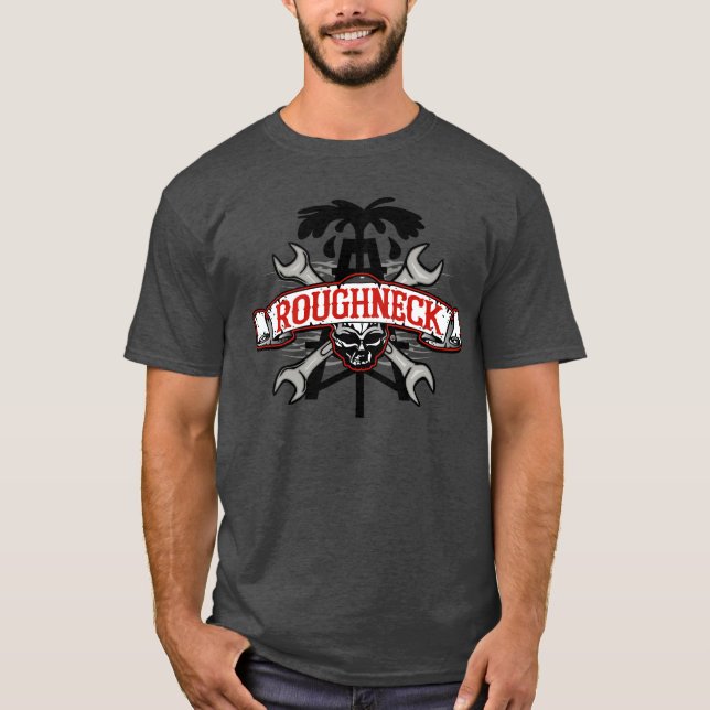 T-shirts desenho de caveira roughneck (Frente)