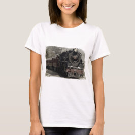T-shirts desenho de decoração de trem vintage