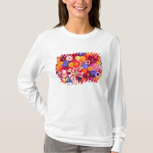 T-shirts Desenho de flores de Dalhia, Lírios Orientais,