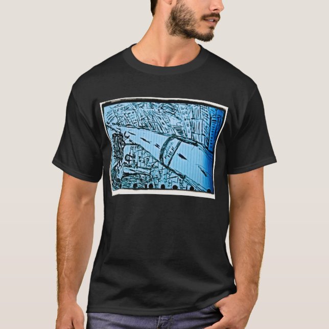 T-shirts desenho de ponto de fuga 2 (Frente)