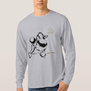 T-shirts Desenho de Poodle preto