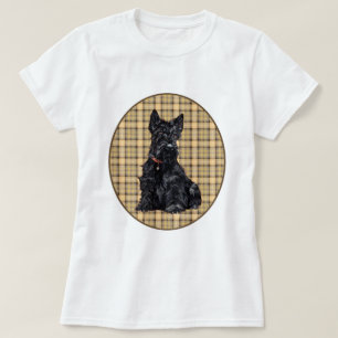 T-shirts Desenho de Tartan do Terrier Escocês