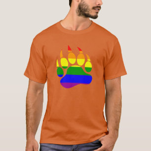 T-shirts Desenho Incrível da Bandeira Arco-Íris com Pata/Ga