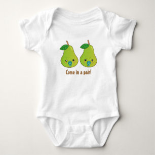 T-shirts Desenho kawaii de um par de peras verdes