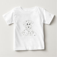 desenho simples de cachorro dálmata preto e branco