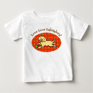 T-shirts Desenhos animados amarelos inocentes do filhote de