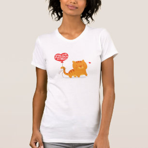 T-shirts Desenhos animados bonitos do gato do gatinho do
