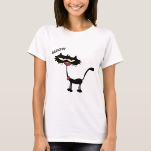 T-shirts Desenhos animados Charactrer do gato preto