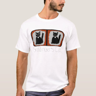 T-shirts Desenhos animados da ciência do gato de Shrodinge