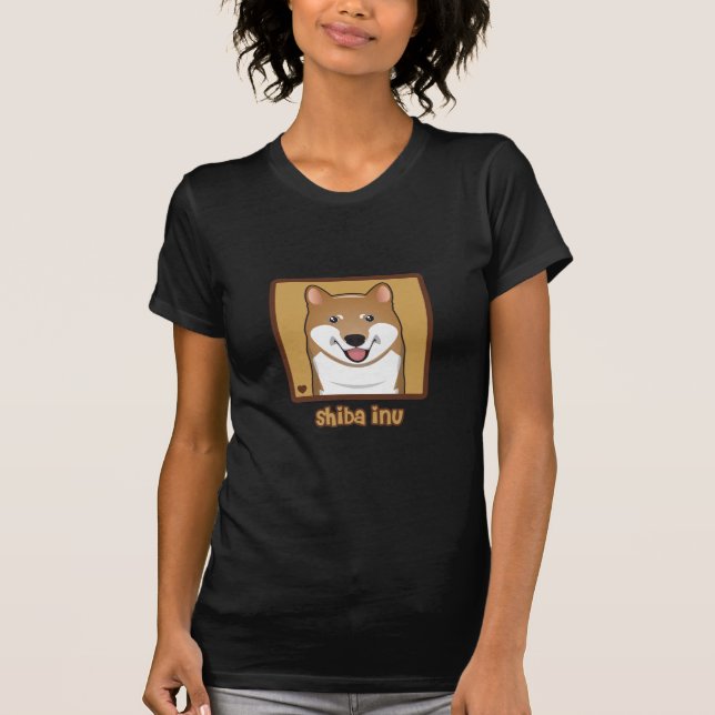 T-shirts Desenhos animados de Shiba Inu (Frente)
