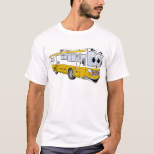 T-shirts Desenhos animados Dourados do campista do ônibus