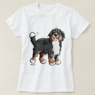 T-shirts Desenhos animados engraçados do cão de montanha 