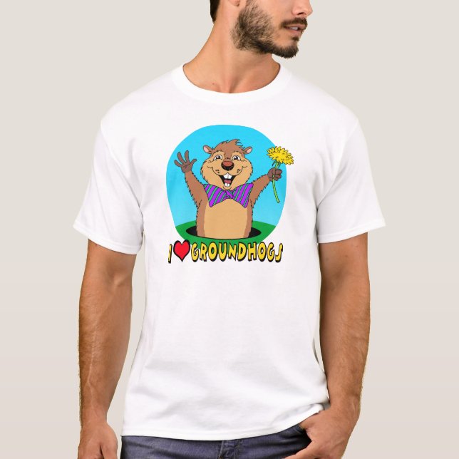 T-shirts Desenhos animados Groundhog (Frente)