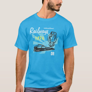 T-shirts Desenhos de ferrovia de império DDR internacional