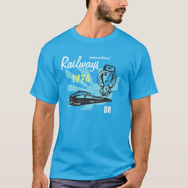 T-shirts Desenhos de ferrovia de império DDR internacional (Frente)