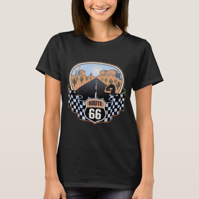T-shirts Deserto da rota 66 (Frente)
