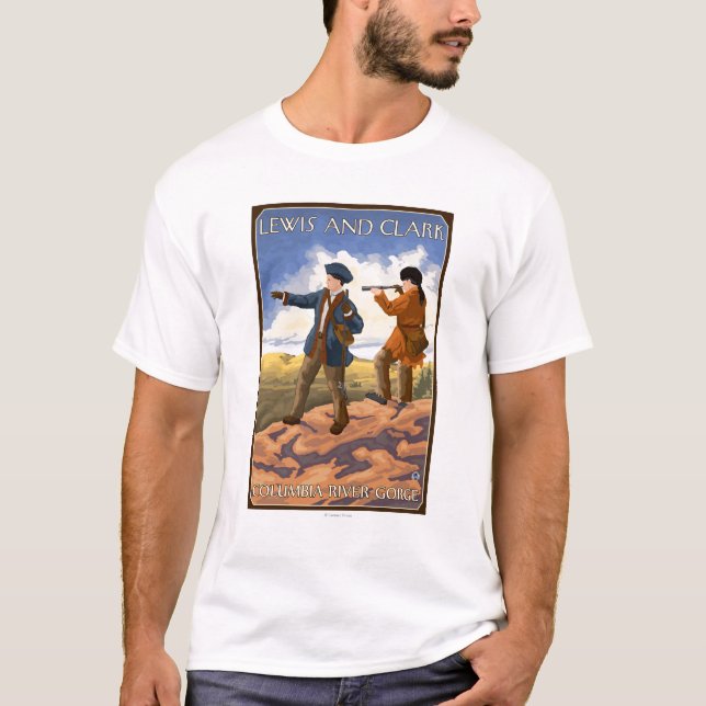 T-shirts Desfiladeiro de Lewis e de Clark - de Rio (Frente)