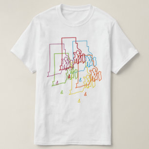 T-shirts desfoque do orgulho da ilha