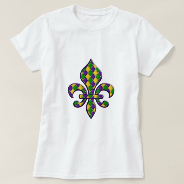 T-shirts Design 1 de Fleur do carnaval do teste padrão do (Frente do Design)