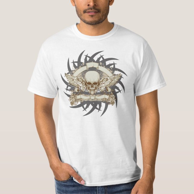 T-shirts Design 2 do crânio (Frente)