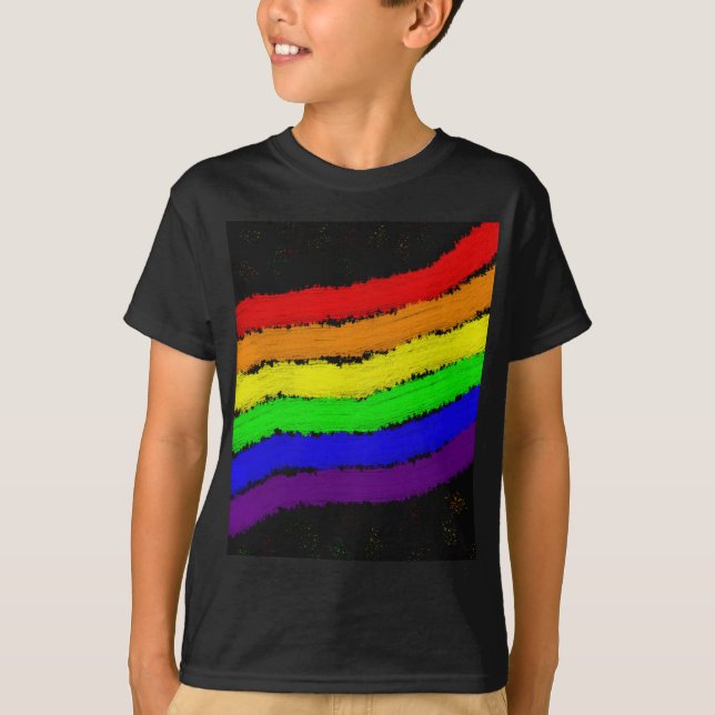 T-shirts Design abstrato do arco-íris por Moma (Frente)