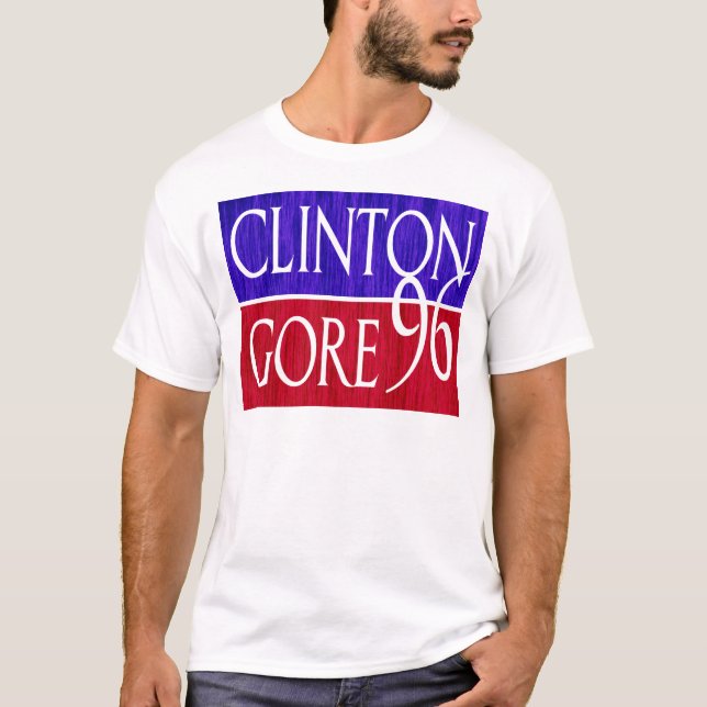 T-shirts Design afligido de Clinton Gore 96 (Frente)
