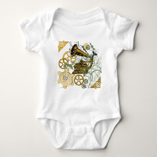 T-shirts Design afligido de Steampunk do olhar (Frente)