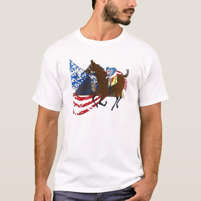 T-shirts design americano da corrida de cavalos do faraó (Frente)