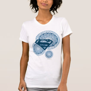 T-shirts Design azul do círculo de Supergirl