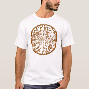 T-shirts Design básico do vocabulário (2009) - T Brown