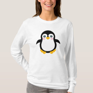 T-shirts Design bonito do pinguim dos desenhos animados