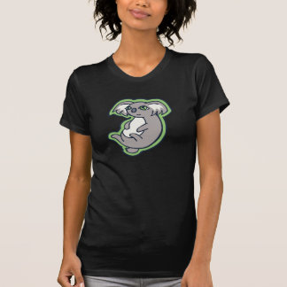 T-shirts Design cinzento de relaxamento do desenho do verde