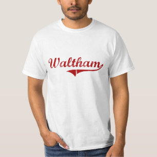 T-shirts Design clássico de Waltham Massachusetts
